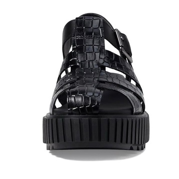 New Sorel Ona Black Platform Sandals 6 - Picture 2 of 9